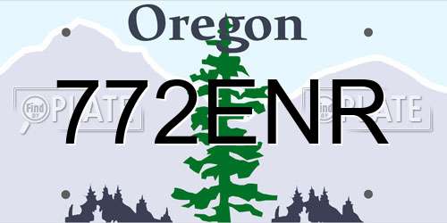 772ENR Oregon License Plate