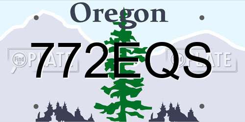 772EQS Oregon License Plate