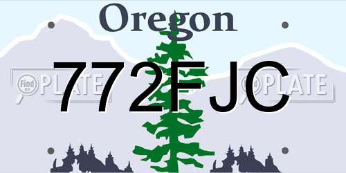 772FJC Oregon License Plate