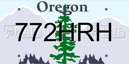 772HRH Oregon License Plate