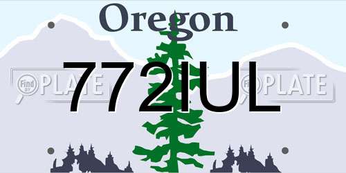 772IUL Oregon License Plate