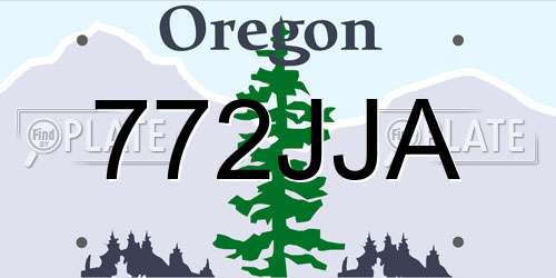 772JJA Oregon License Plate