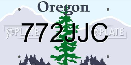 772JJC Oregon License Plate