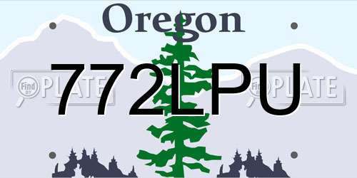 772LPU Oregon License Plate