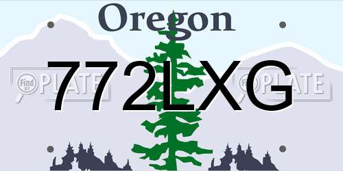 772LXG Oregon License Plate