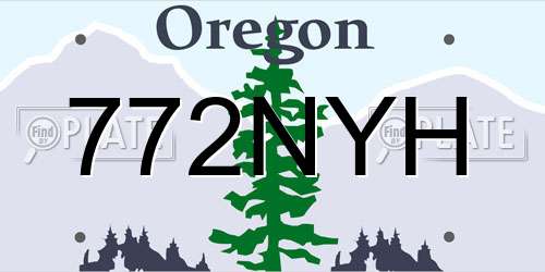 772NYH Oregon License Plate