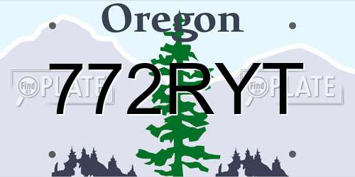 772RYT Oregon License Plate