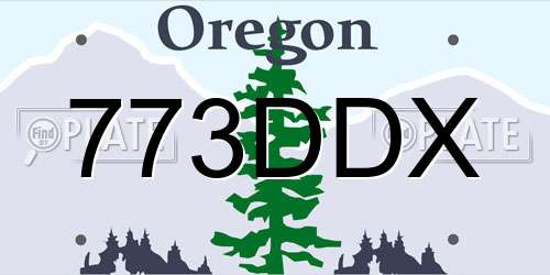 773DDX Oregon License Plate