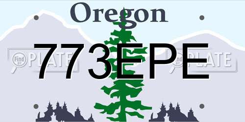 773EPE Oregon License Plate