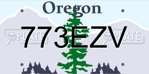 773EZV Oregon License Plate