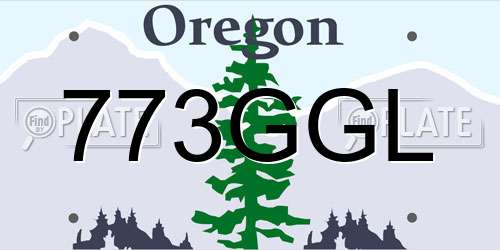 773GGL Oregon License Plate