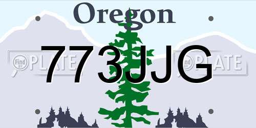 773JJG Oregon License Plate