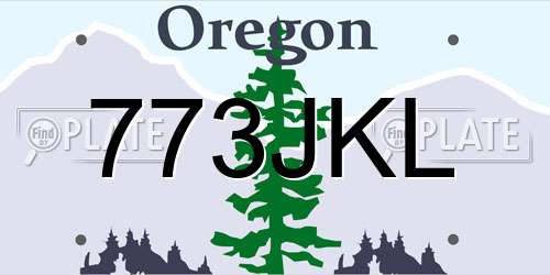 773JKL Oregon License Plate