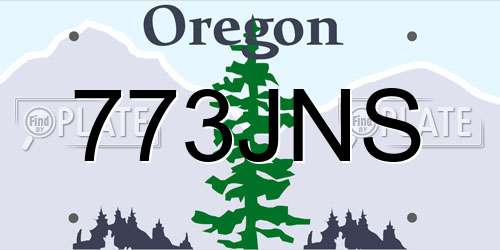773JNS Oregon License Plate