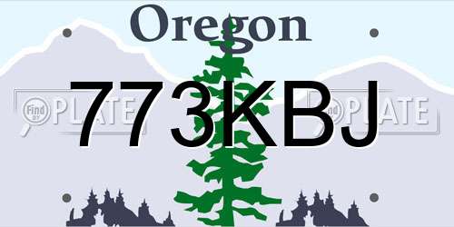 773KBJ Oregon License Plate