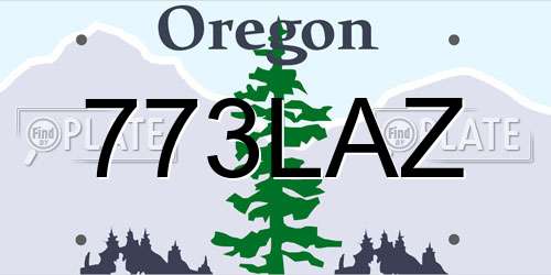 773LAZ Oregon License Plate