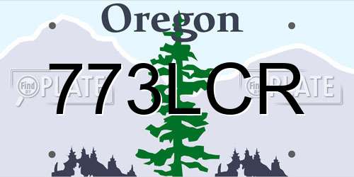773LCR Oregon License Plate