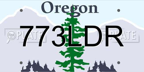 773LDR Oregon License Plate