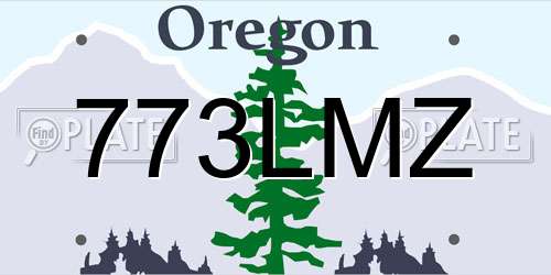 773LMZ Oregon License Plate
