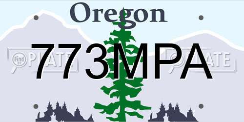 773MPA Oregon License Plate