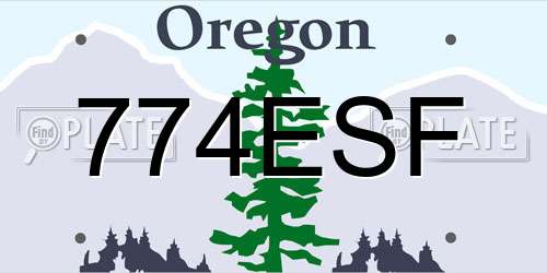 774ESF Oregon License Plate