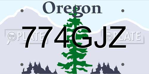 774GJZ Oregon License Plate