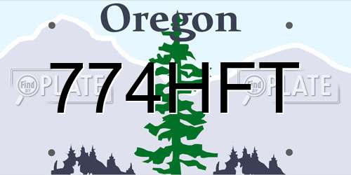 774HFT Oregon License Plate
