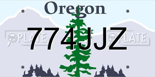 774JJZ Oregon License Plate