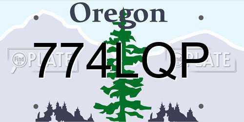 774LQP Oregon License Plate