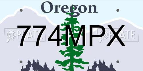 774MPX Oregon License Plate