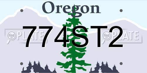 774ST2 Oregon License Plate