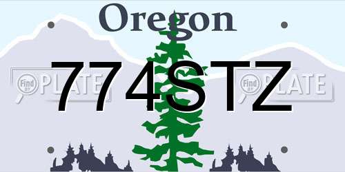 774STZ Oregon License Plate