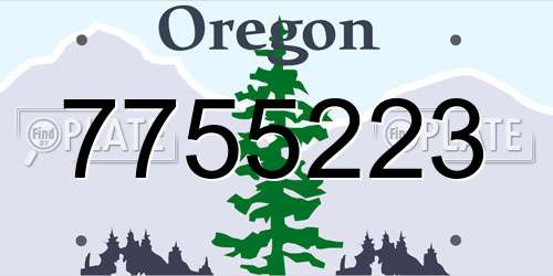 7755223 Oregon License Plate