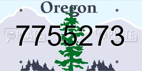 7755273 Oregon License Plate