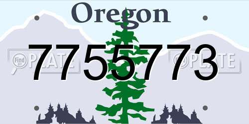 7755773 Oregon License Plate