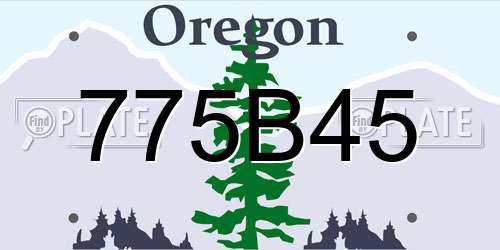 775B45 Oregon License Plate