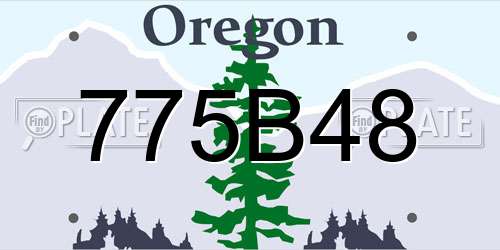775B48 Oregon License Plate