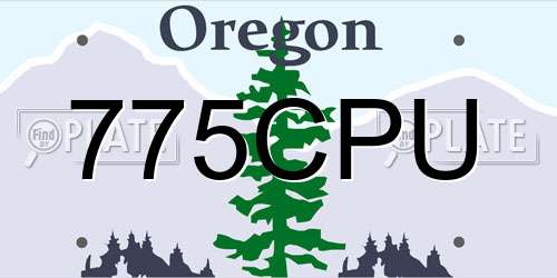 775CPU Oregon License Plate