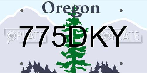 775DKY Oregon License Plate