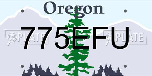 775EFU Oregon License Plate