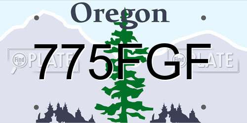 775FGF Oregon License Plate
