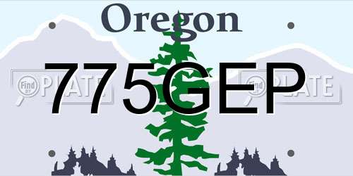 775GEP Oregon License Plate