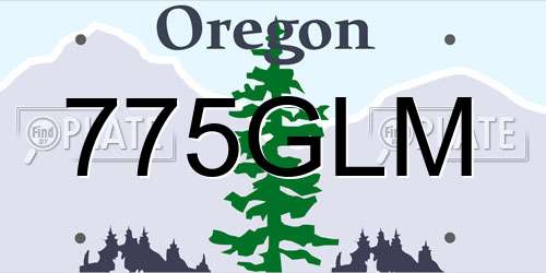 775GLM Oregon License Plate