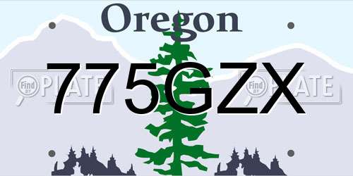 775GZX Oregon License Plate