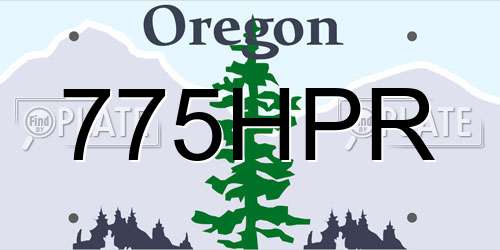 775HPR Oregon License Plate