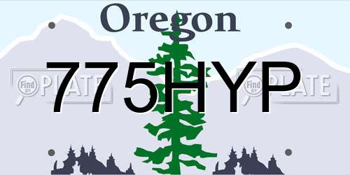 775HYP Oregon License Plate
