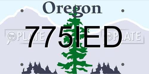775IED Oregon License Plate