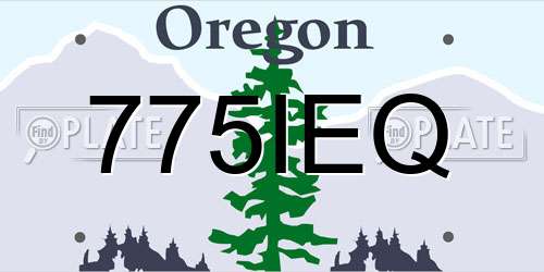 775IEQ Oregon License Plate