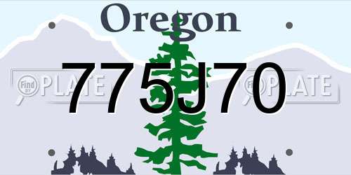 775J70 Oregon License Plate