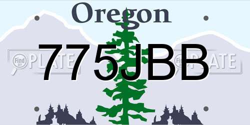 775JBB Oregon License Plate